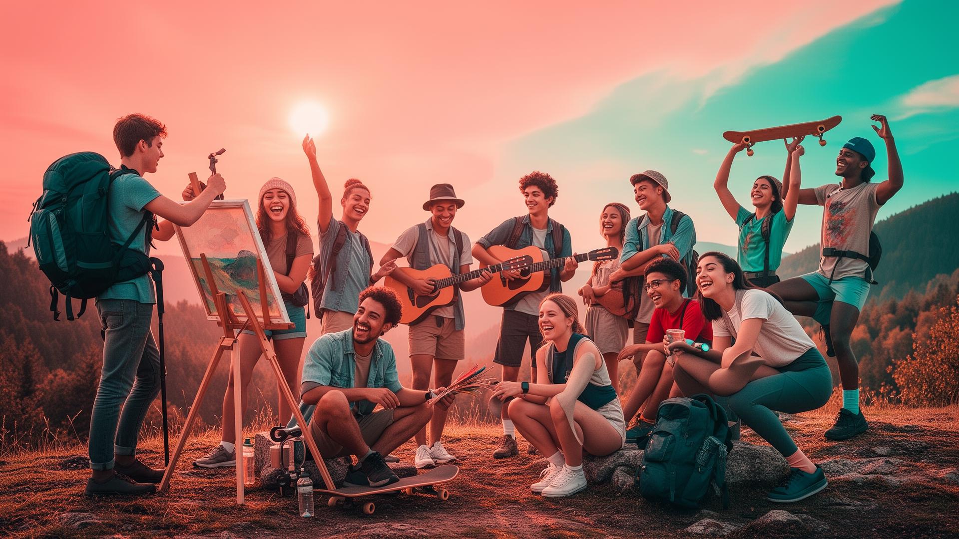 People connecting through shared hobbies